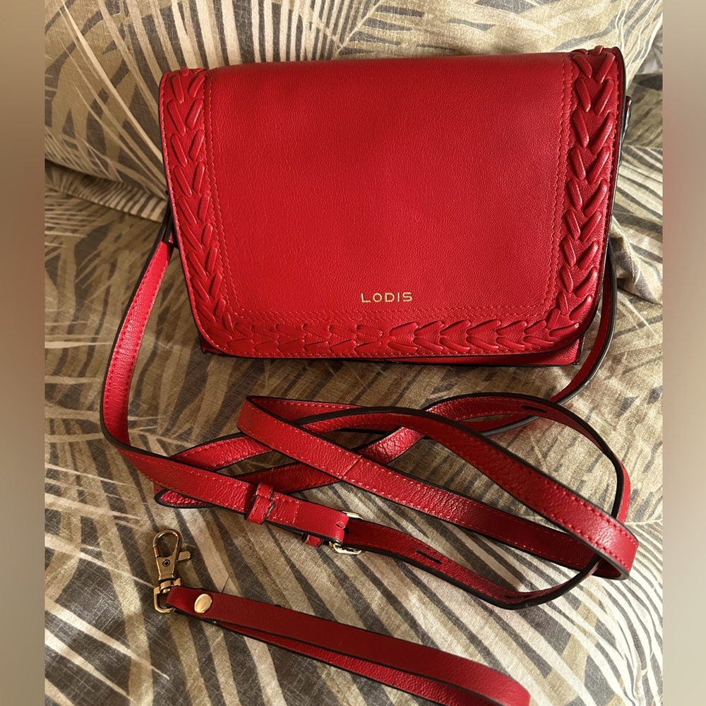 LODIS Texas Leather Lisa Red Crossbody